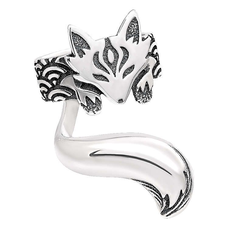 Fox Ear Cuff – Japanese Kitsune Design in Sterling Silver